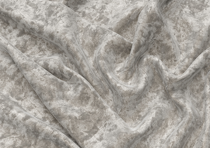 Cyrus Crushed Velvet, Bright Silver - Motorised Roman Blind - Image 4